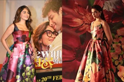 Mrunal Thakur in floral printed dress compared to Deepika Padukone’s Jawan promotions look