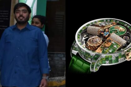 Anant Ambani Opera Vantara Green Camo watch by Jacob & Co with lion and Bengal tiger motifs