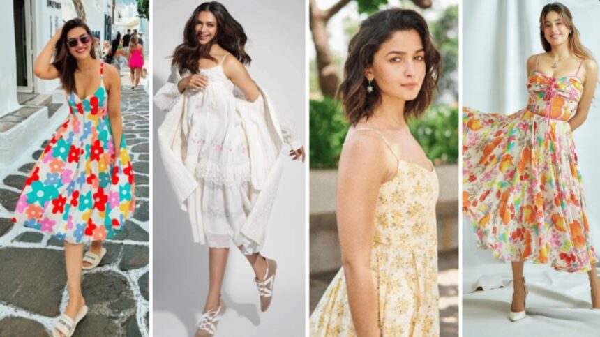 Bollywood actresses wearing floral spring outfits 2026