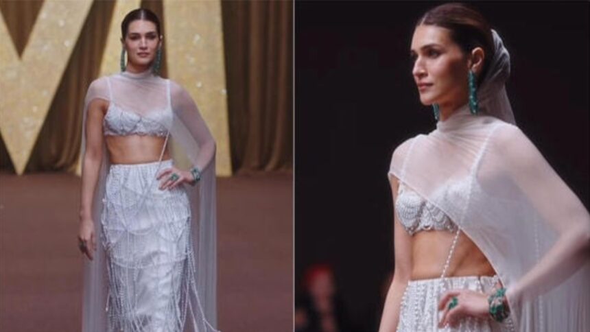Kriti Sanon as Manish Malhotra showstopper at Dubai Fashion Week 2026