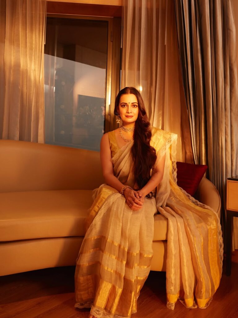Dia Mirza sari look