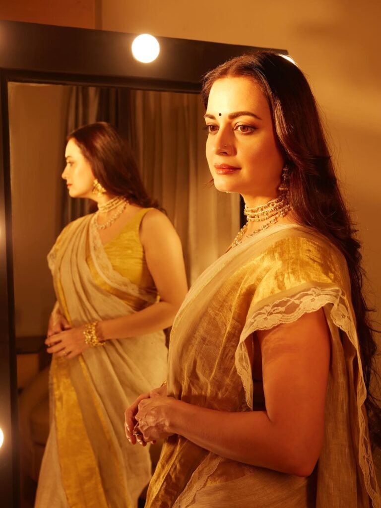 Dia Mirza sari look