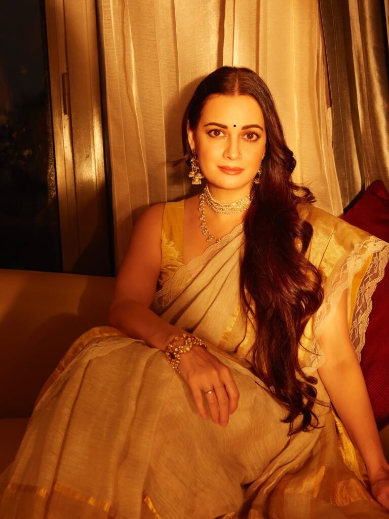 Dia Mirza sari look