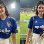 Aira Rawat cheering during India vs USA T20 World Cup match