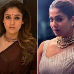 Nayanthara saree looks with traditional and modern jewellery styling
